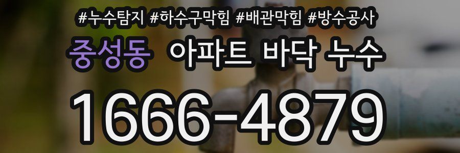 중성동 아파트 바닥 누수