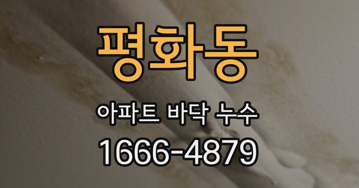 평화동 아파트 바닥 누수