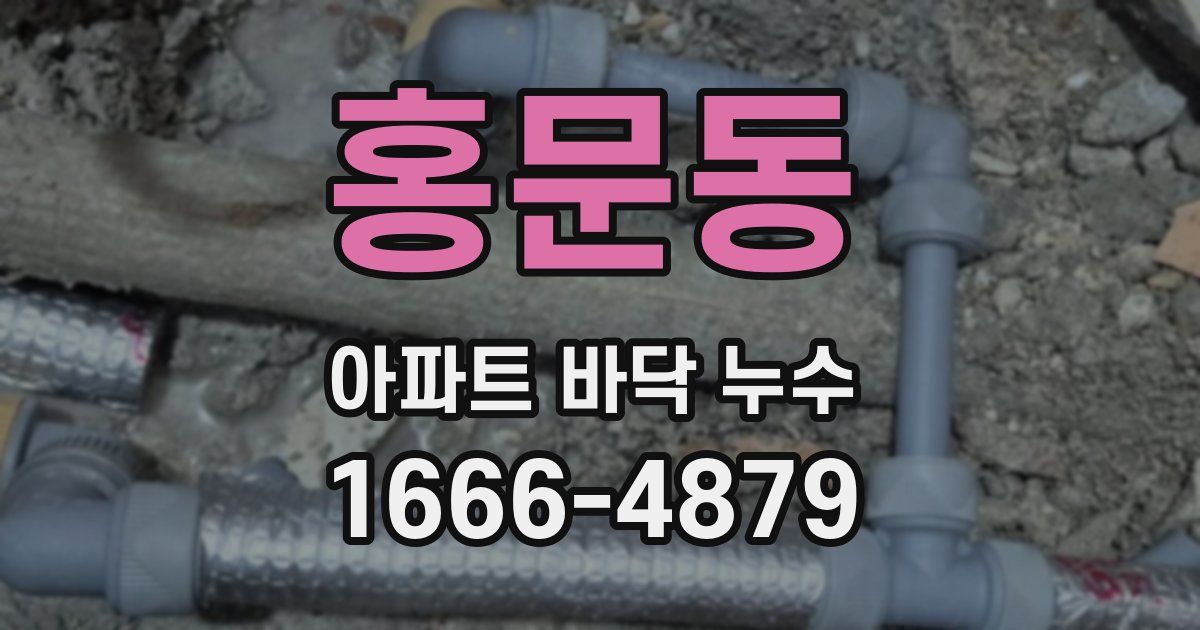 홍문동 아파트 바닥 누수