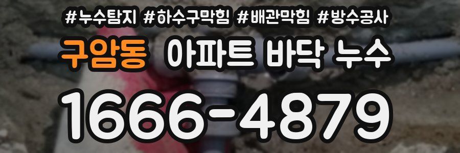 구암동 아파트 바닥 누수