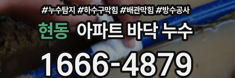 현동 아파트 바닥 누수
