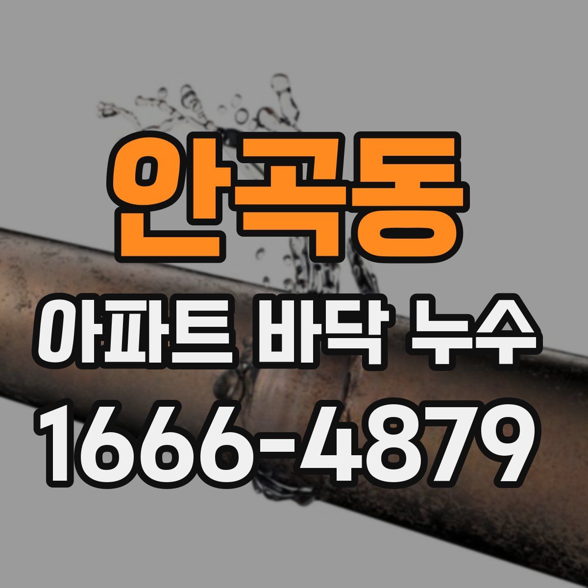 안곡동 아파트 바닥 누수