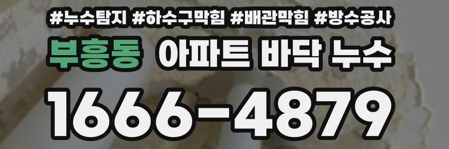 부흥동 아파트 바닥 누수