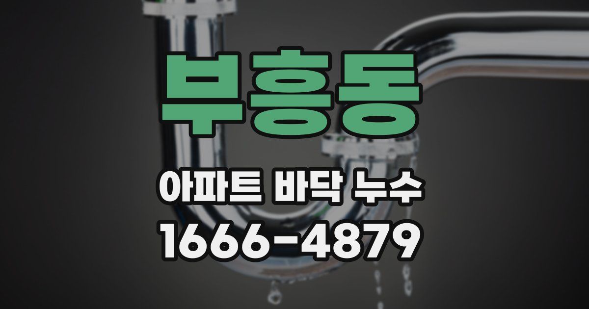 부흥동 아파트 바닥 누수