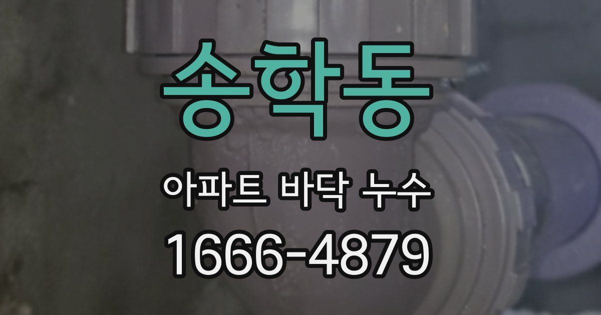 송학동 아파트 바닥 누수