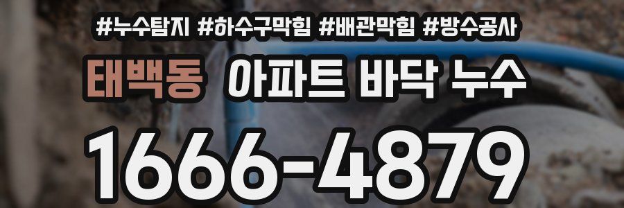 태백동 아파트 바닥 누수