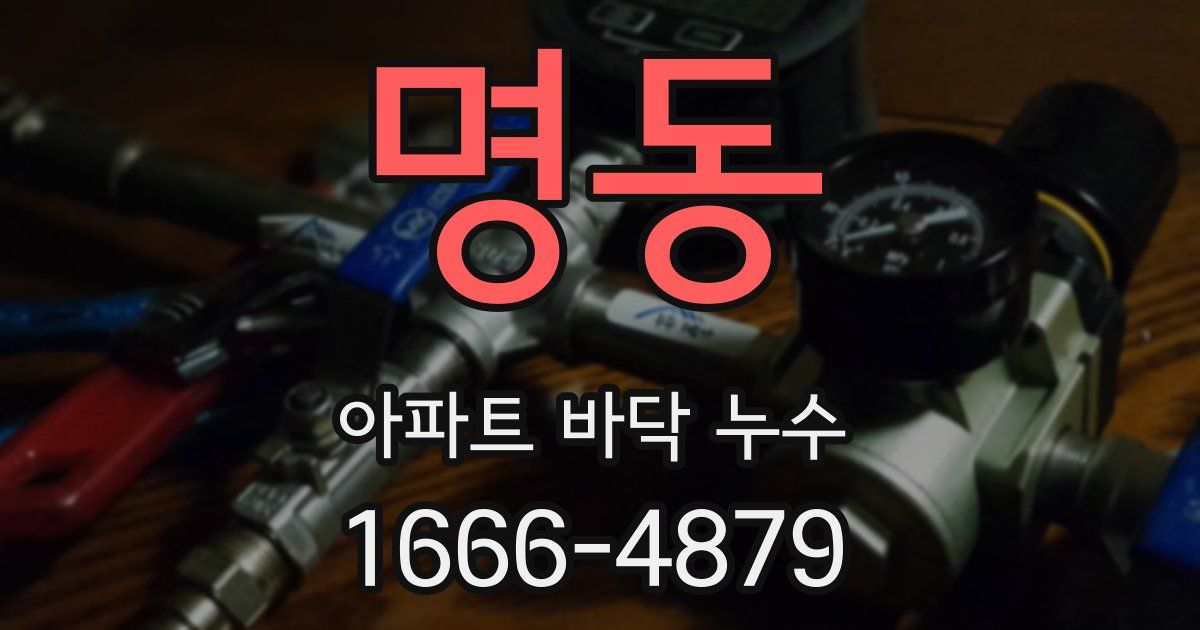 명동 아파트 바닥 누수