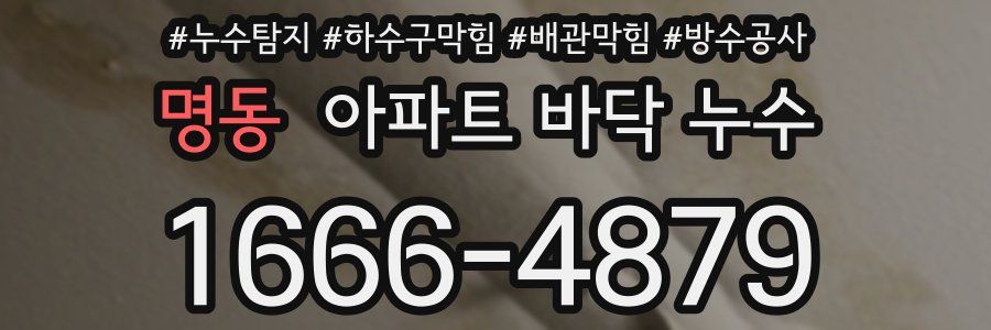 명동 아파트 바닥 누수