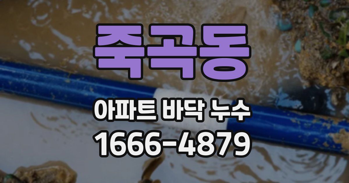 죽곡동 아파트 바닥 누수