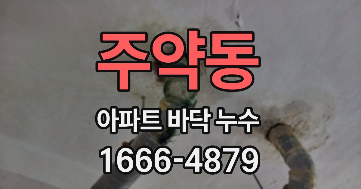 주약동 아파트 바닥 누수