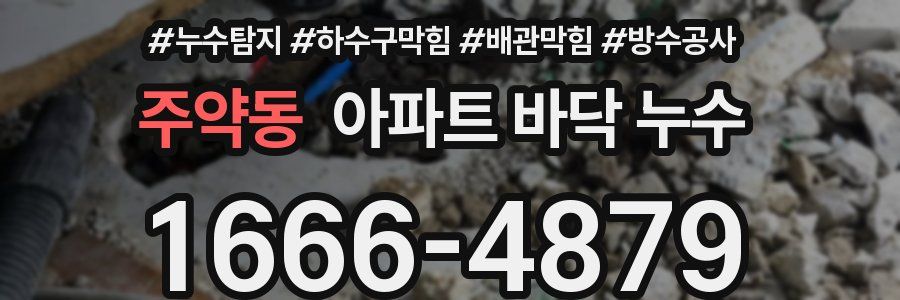 주약동 아파트 바닥 누수