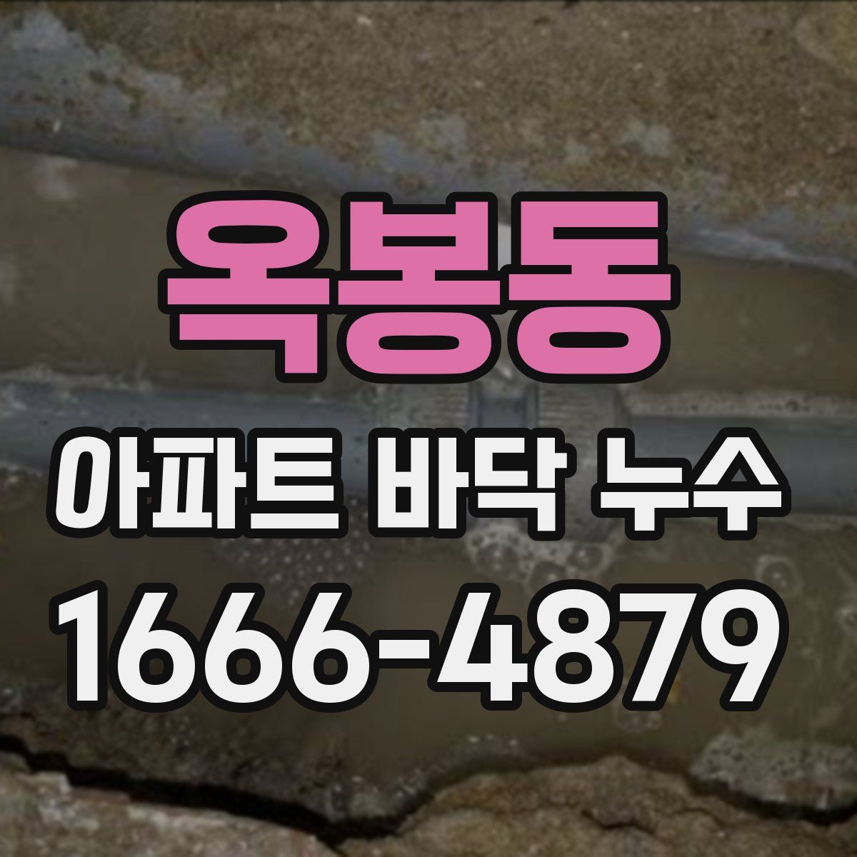 옥봉동 아파트 바닥 누수