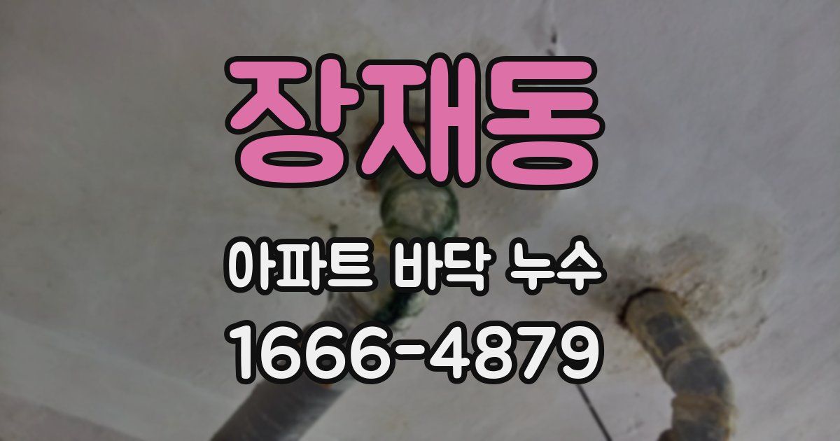 장재동 아파트 바닥 누수