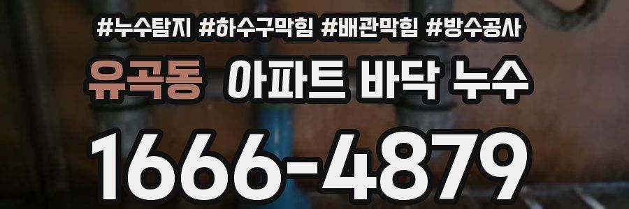 유곡동 아파트 바닥 누수