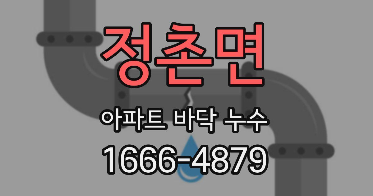 정촌면 아파트 바닥 누수