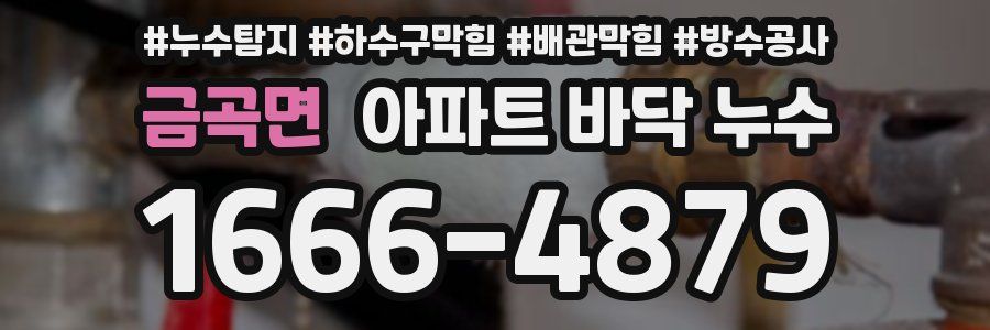 금곡면 아파트 바닥 누수