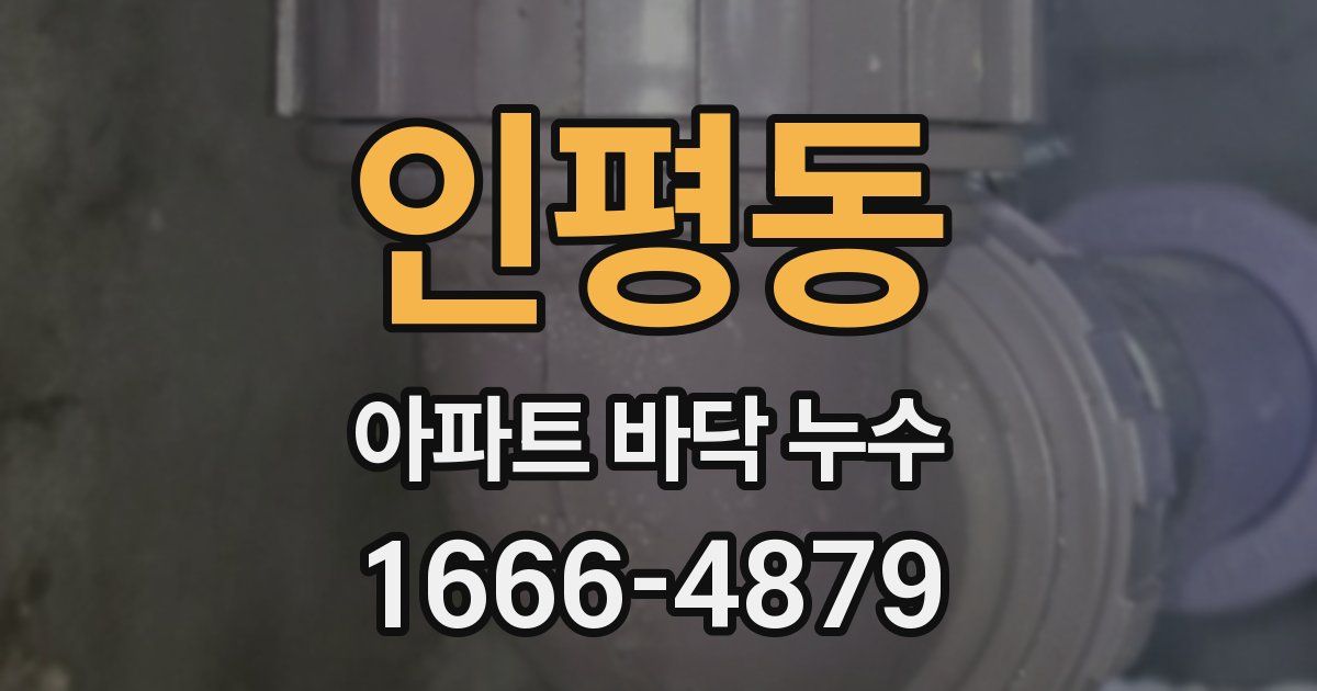 인평동 아파트 바닥 누수