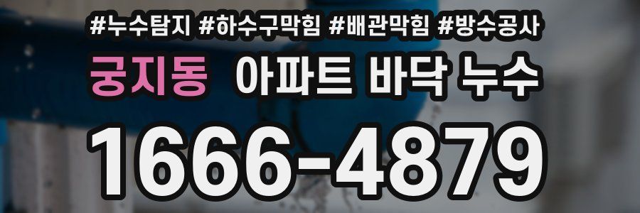 궁지동 아파트 바닥 누수