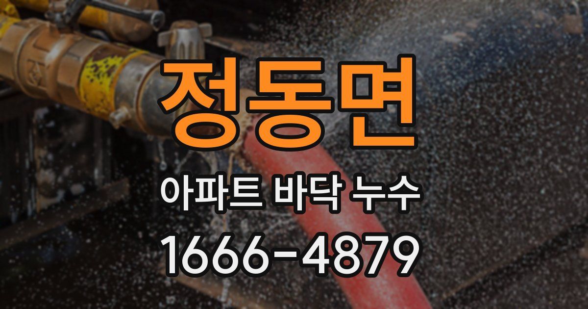 정동면 아파트 바닥 누수