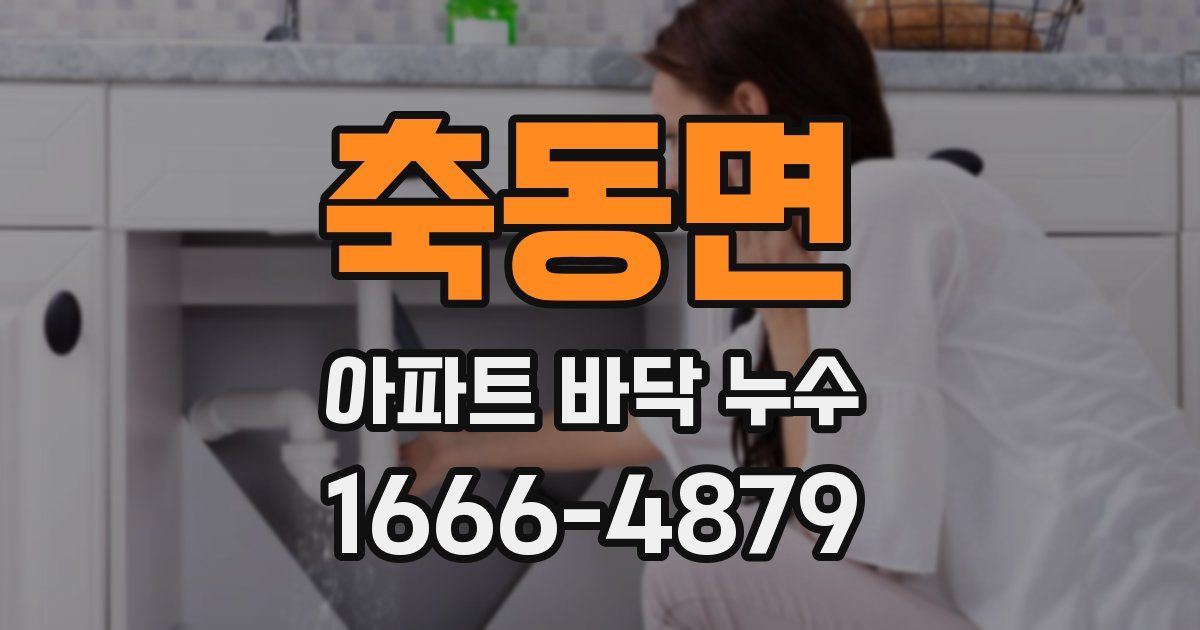 축동면 아파트 바닥 누수