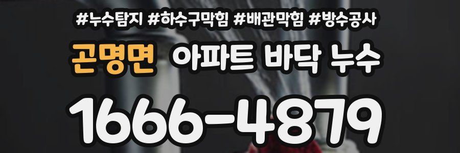 곤명면 아파트 바닥 누수