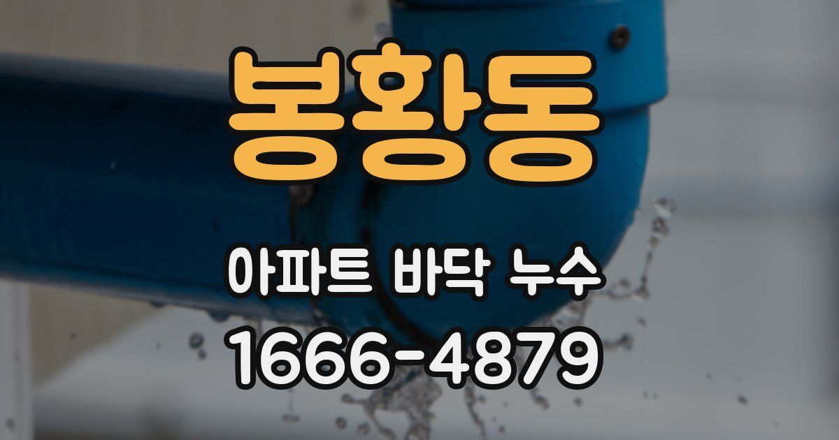 봉황동 아파트 바닥 누수