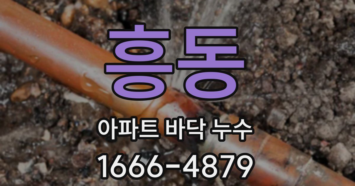 흥동 아파트 바닥 누수