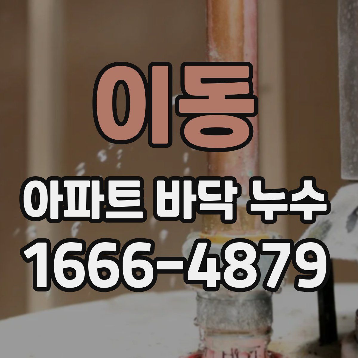 이동 아파트 바닥 누수