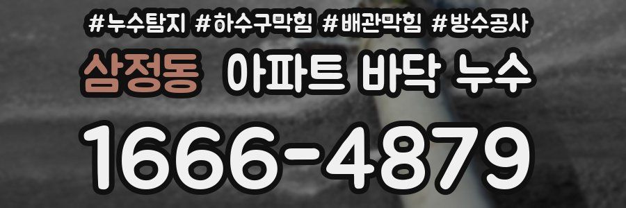 삼정동 아파트 바닥 누수