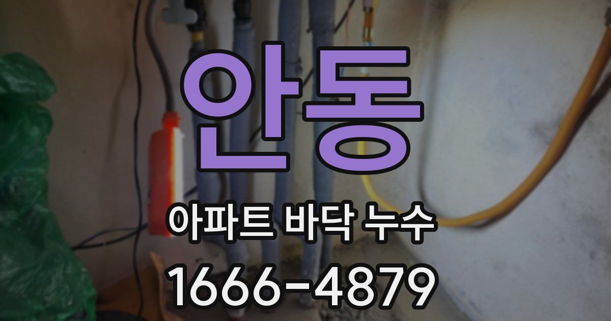 안동 아파트 바닥 누수