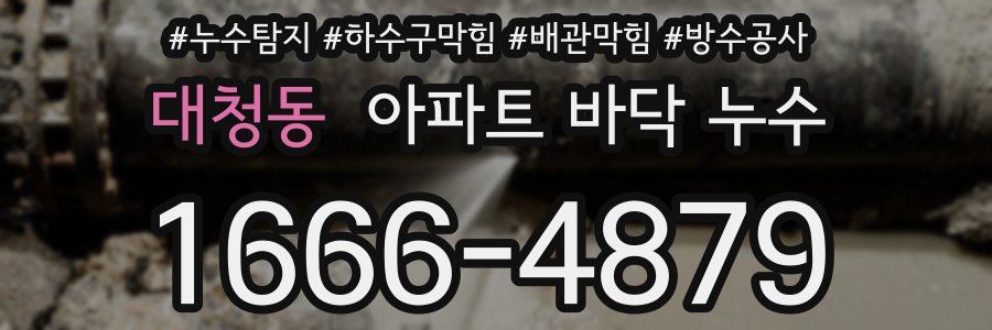 대청동 아파트 바닥 누수