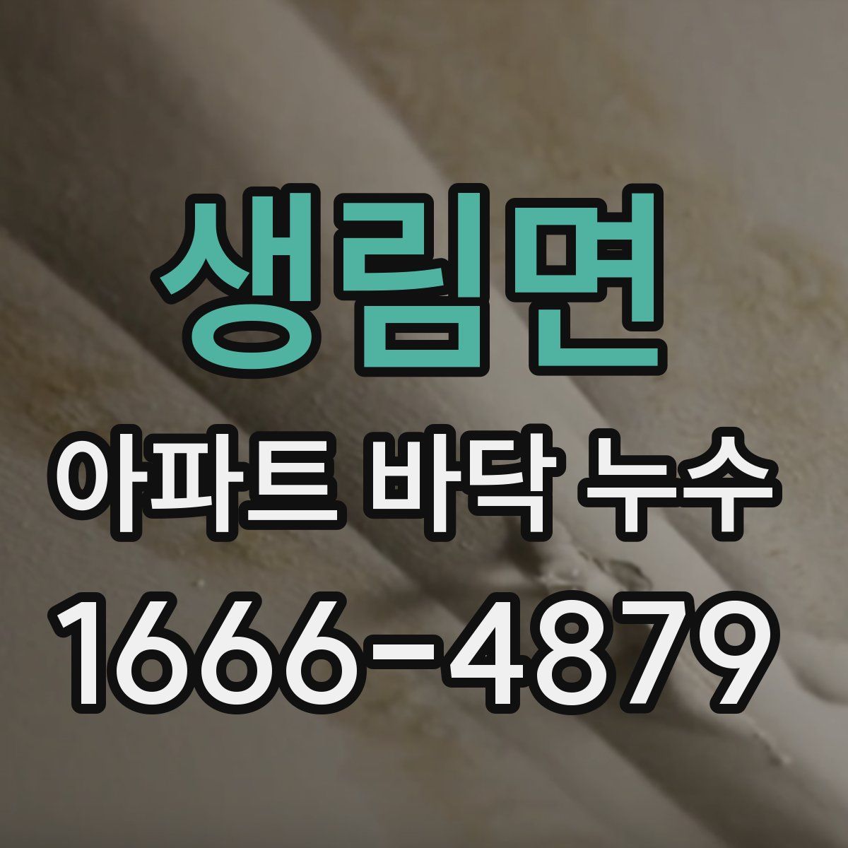 생림면 아파트 바닥 누수