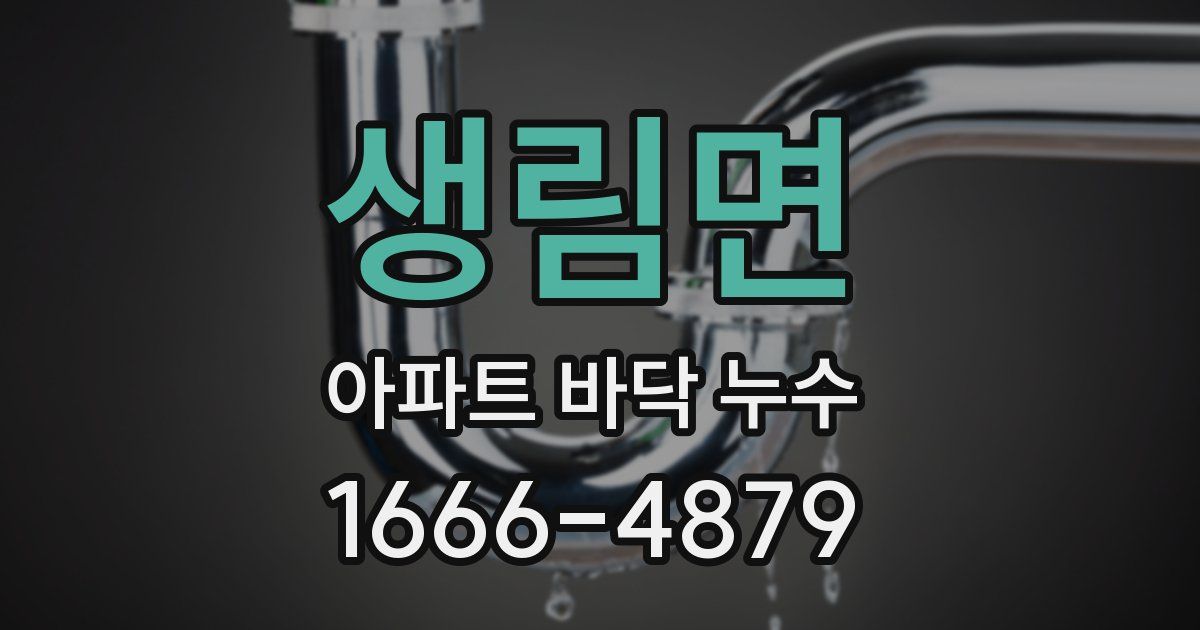 생림면 아파트 바닥 누수