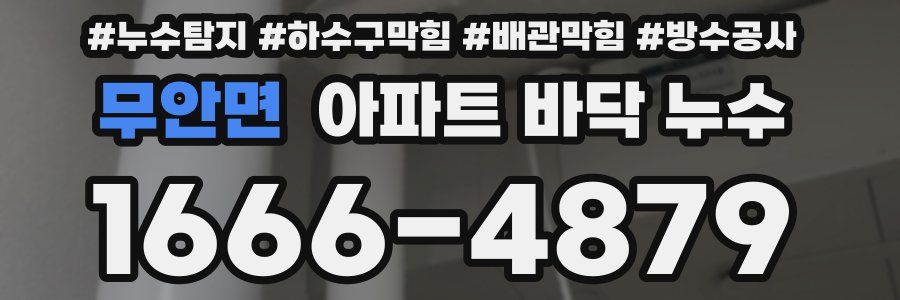 무안면 아파트 바닥 누수