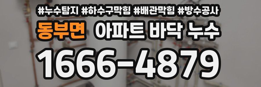 동부면 아파트 바닥 누수