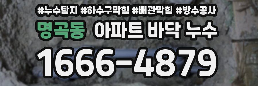 명곡동 아파트 바닥 누수