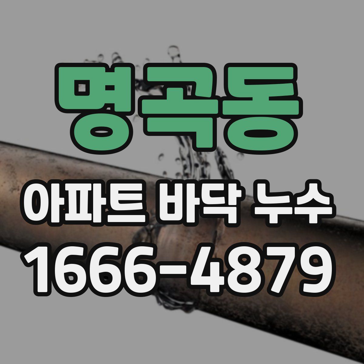 명곡동 아파트 바닥 누수