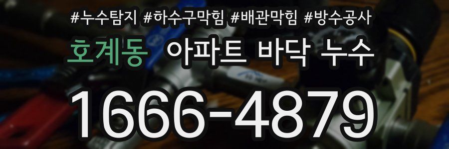 호계동 아파트 바닥 누수