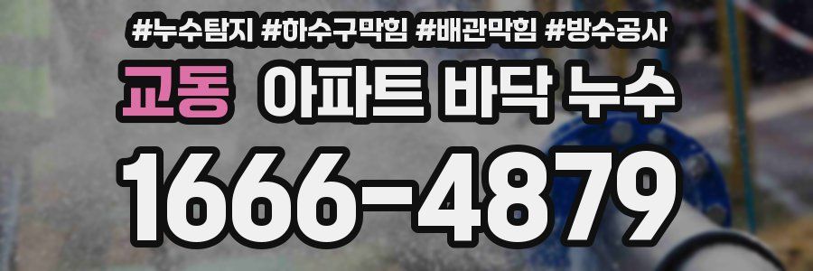 교동 아파트 바닥 누수