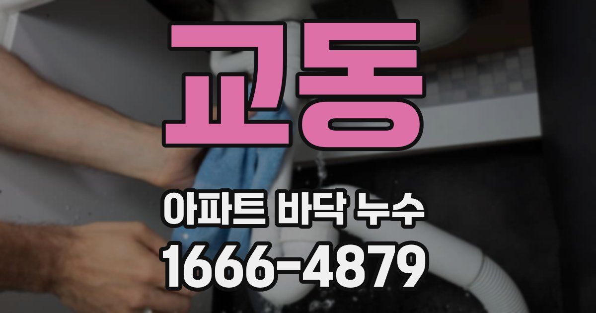 교동 아파트 바닥 누수