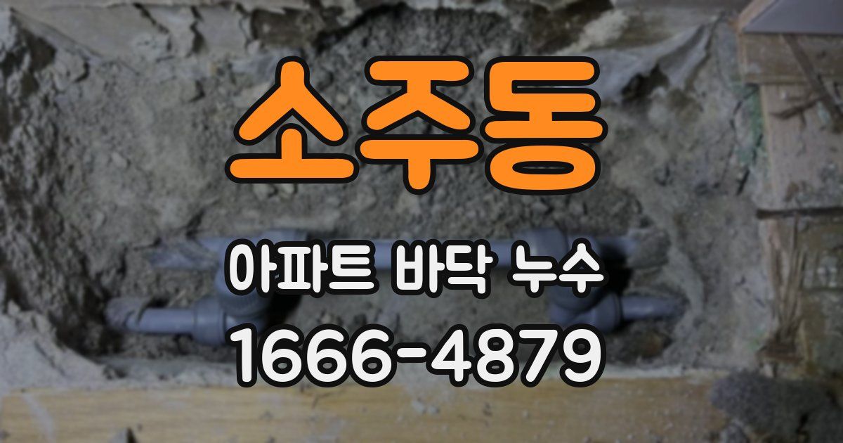 소주동 아파트 바닥 누수