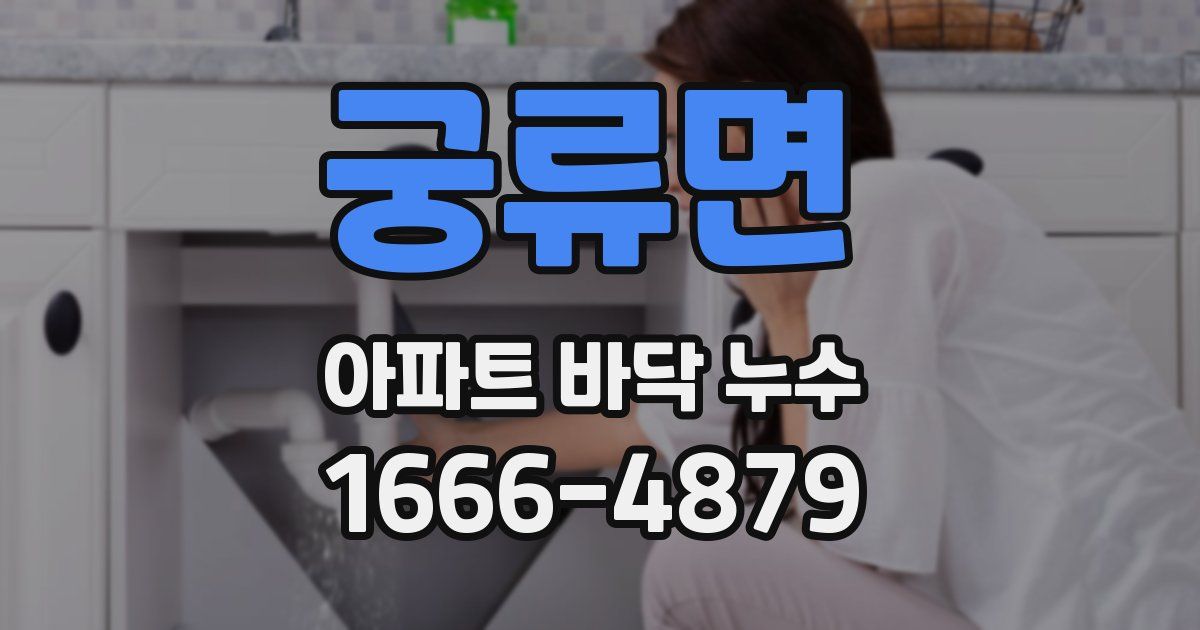 궁류면 아파트 바닥 누수