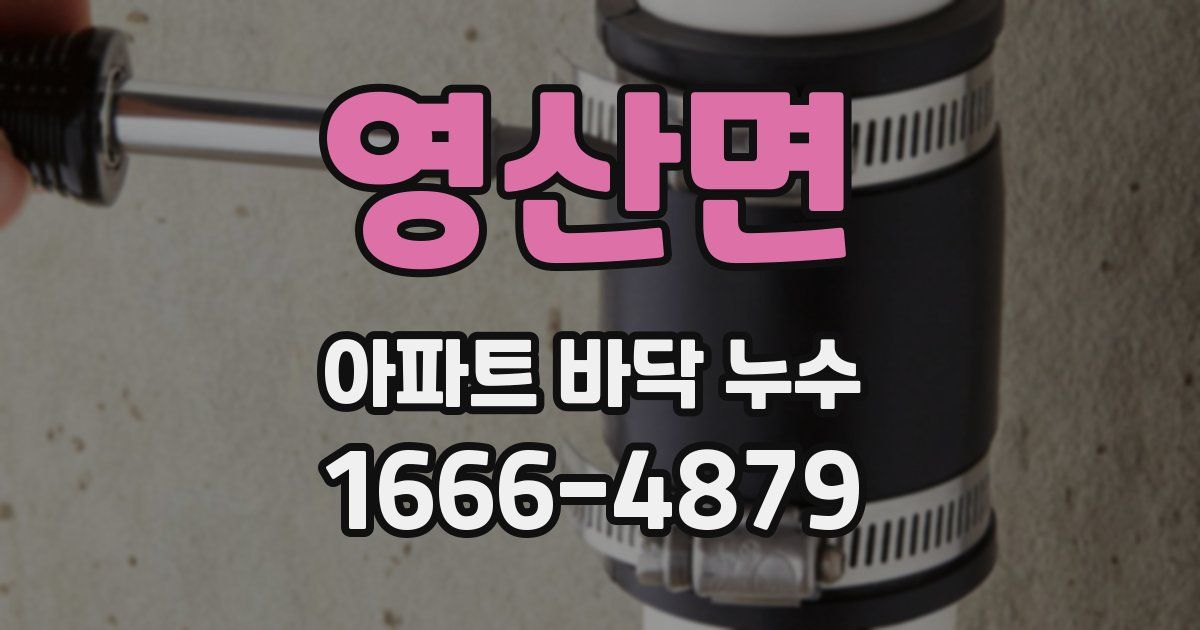 영산면 아파트 바닥 누수