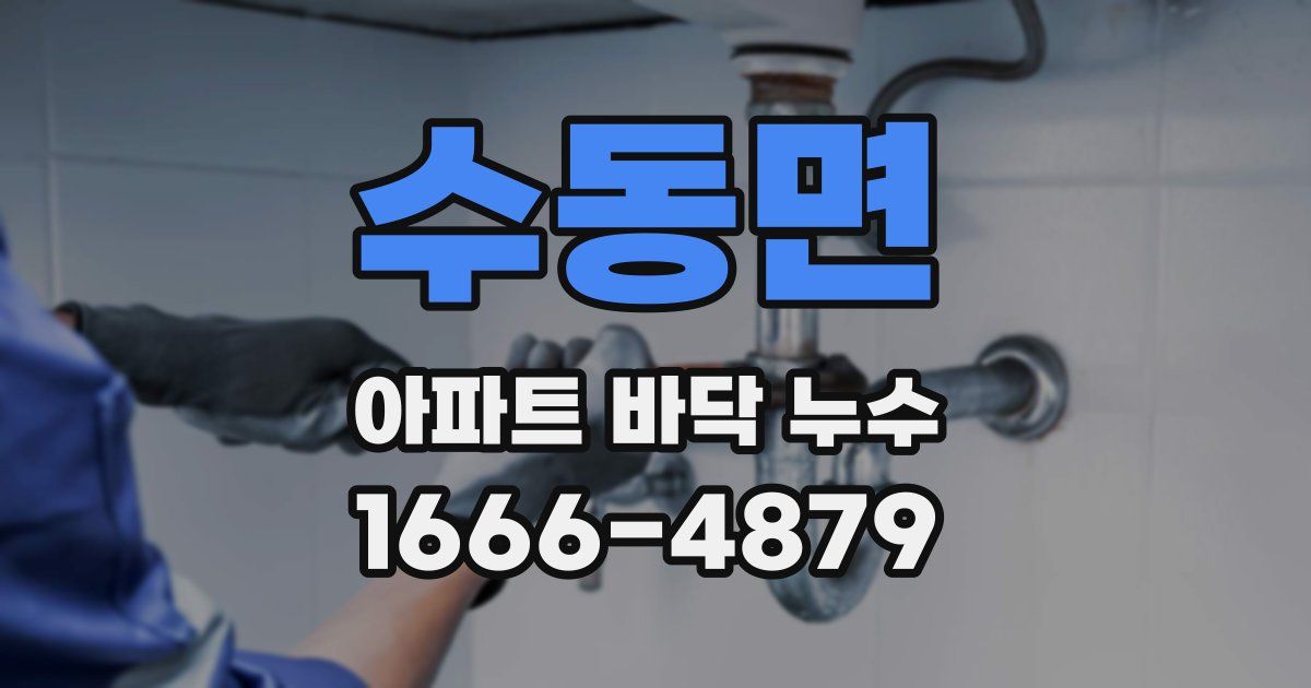 수동면 아파트 바닥 누수
