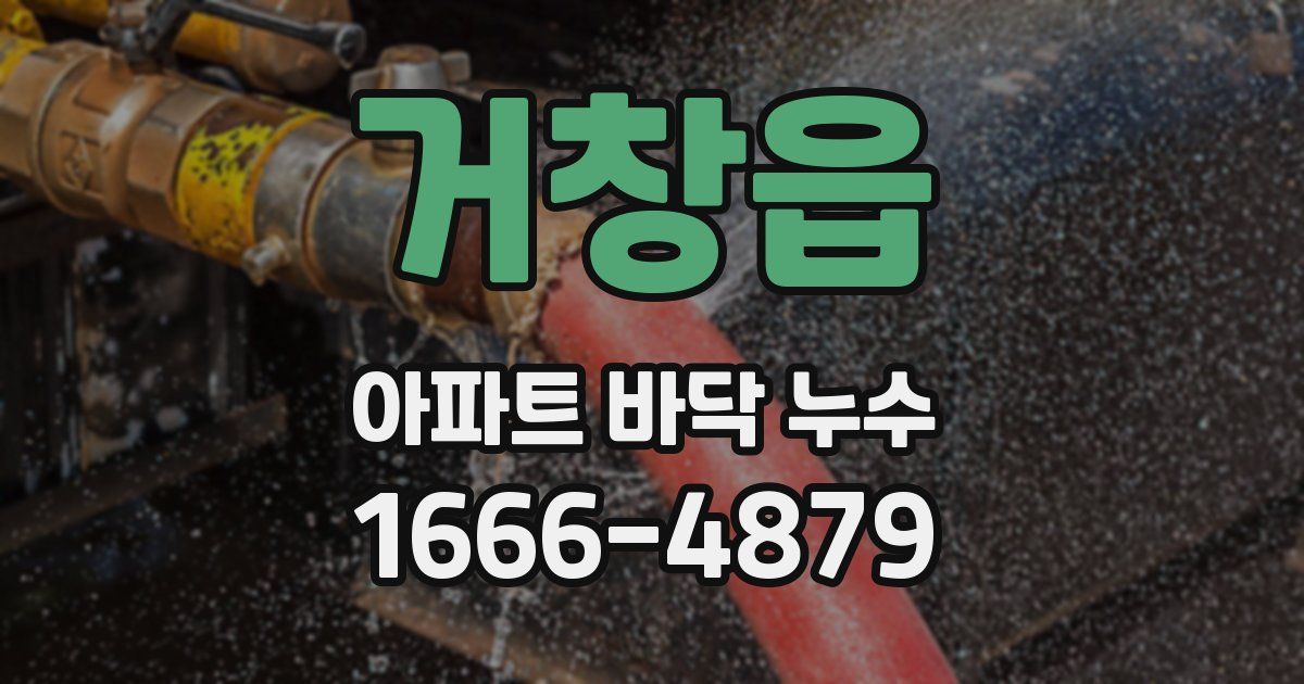 거창읍 아파트 바닥 누수