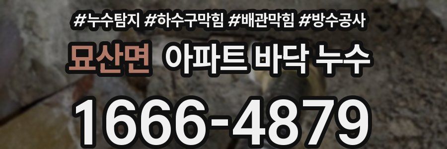 묘산면 아파트 바닥 누수