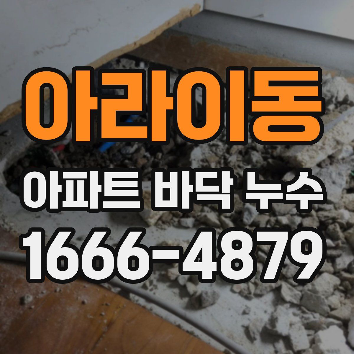 아라이동 아파트 바닥 누수