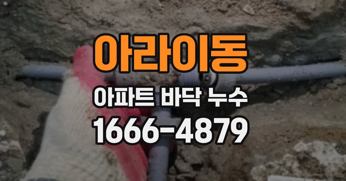 아라이동 아파트 바닥 누수