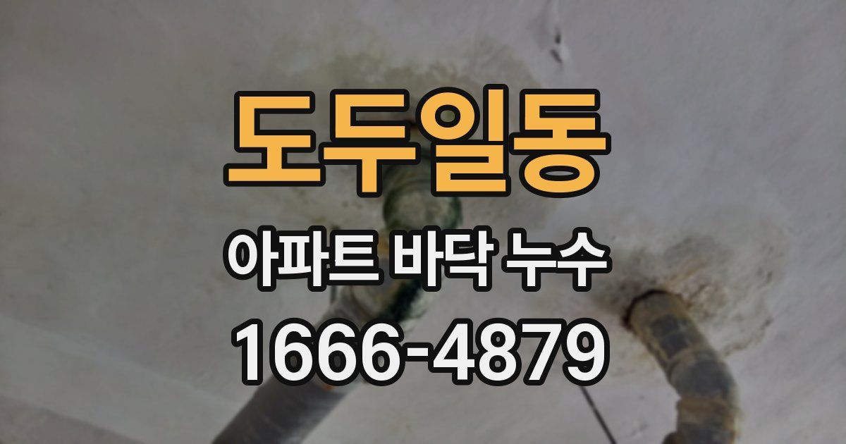 도두일동 아파트 바닥 누수