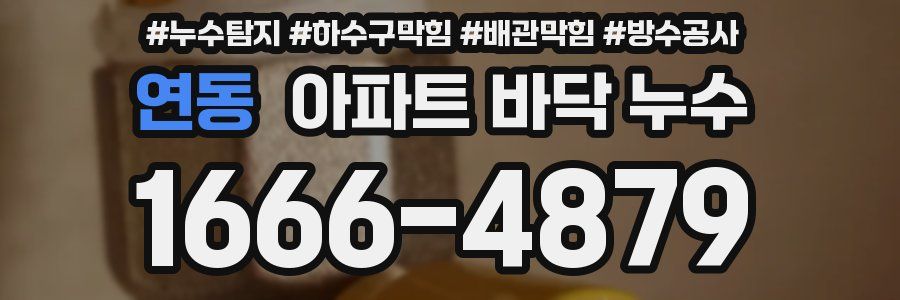 연동 아파트 바닥 누수